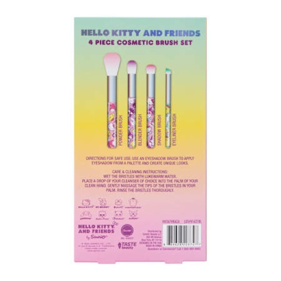 New In Box Hello Kitty And Friends® Cosmetic Brush Set 4-Piece - Picture 4 of 4